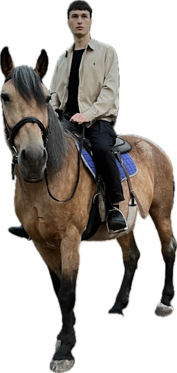 Kyrylo on horse
